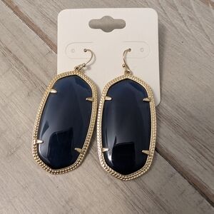 Kendra Scott Danielle Earrings Gold And Navy Cat's Eye